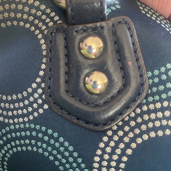 Coach Ashley Dotted OP ART North South Satchel Shoulder Bag - Picture 14 of 14